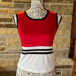 California Concepts red, white, and black tank top. Kids size lg, Junior sm.